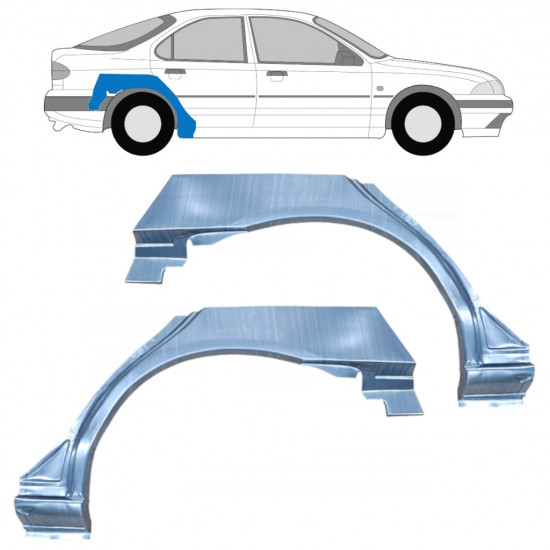 Lem zadního blatníku na Ford Mondeo 1993-2000 / Levá+Pravá / Sada 9918