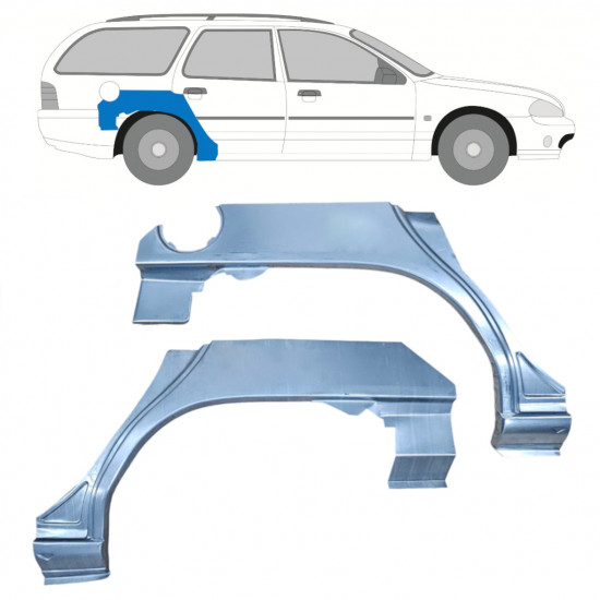 Lem zadního blatníku na Ford Mondeo 1993-2000 / Levá+Pravá / Sada 9921