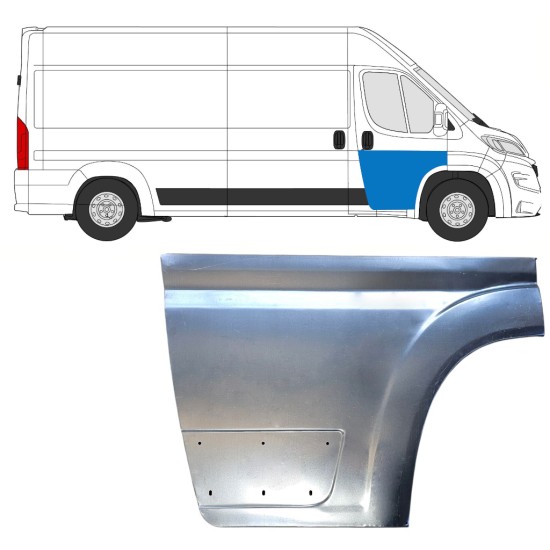 Opravný plech předních dveří na Opel Movano 2021-2026 / Pravá 16482
