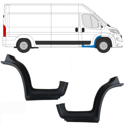 Opravný plech předního blatníku s částí prahu na Opel Movano 2021-2026 / Levá+Pravá 16411