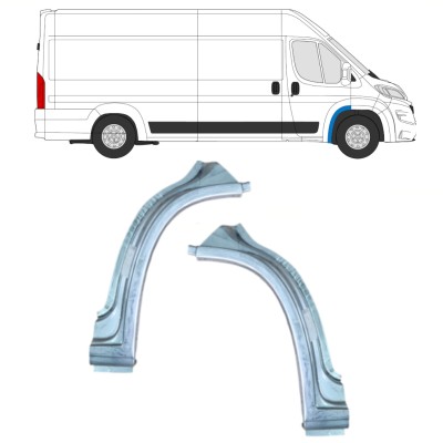 Opravný plech předního podběhu na Opel Movano 2021-2026 / Levá+Pravá 16400