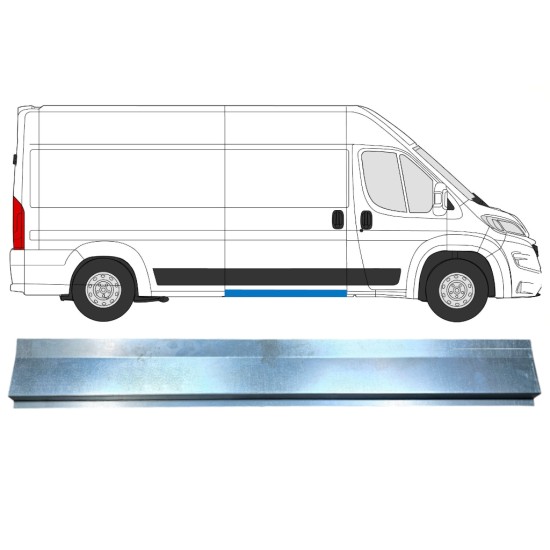Opravný plech prahu vnitřní na Opel Movano 2021-2026 / Levá = Pravá (symetrická) 16474