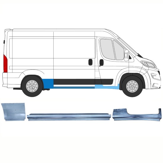 Opravný plech sada na Opel Movano 2021-2026 / Pravá / 16526