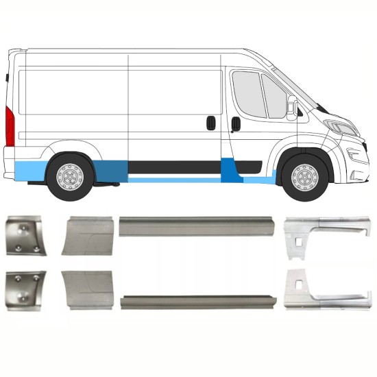 Opravný plech sada na Opel Movano 2021-2026 / Levá+Pravá 16444