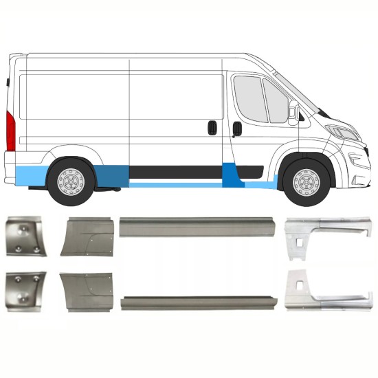 Opravný plech sada na Opel Movano 2021-2026 / Levá+Pravá 16445