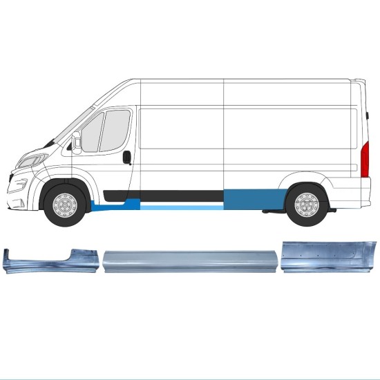 Opravný plech sada na Opel Movano 2021-2026 / Levá / 16525