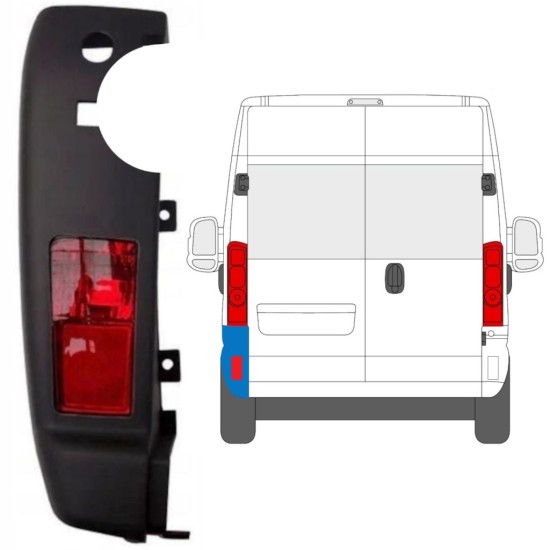 Roh zadního nárazníku pro světlo na Opel Movano 2021-2026 / Levá / Sada 15773