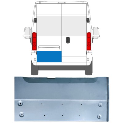 Opravný plech zadních dveří na Opel Movano 2021-2026 / Levá 16515