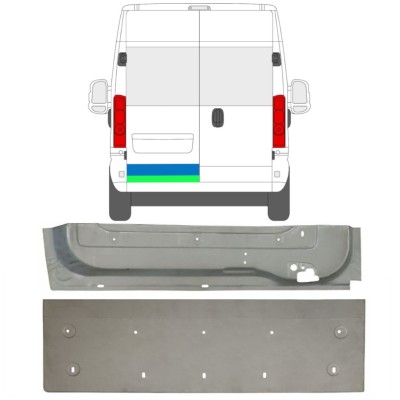 Opravný plech zadních dveří na Opel Movano 2021-2026 / Pravá / Sada 16518