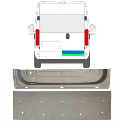 Opravný plech zadních dveří na Opel Movano 2021-2026 / Pravá / Sada 16517