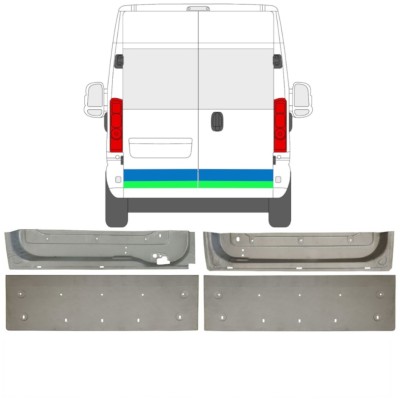 Opravný plech zadních dveří na Opel Movano 2021-2026 16519