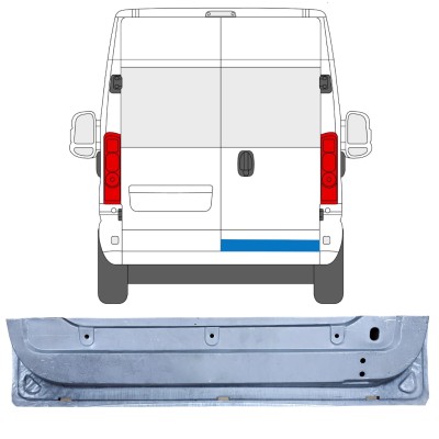 Opravný plech zadních dveří na Opel Movano 2021-2026 / Pravá 16504