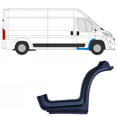 Opravný plech prahu předních dveří na Opel Movano 2021-2026 / Pravá 16412