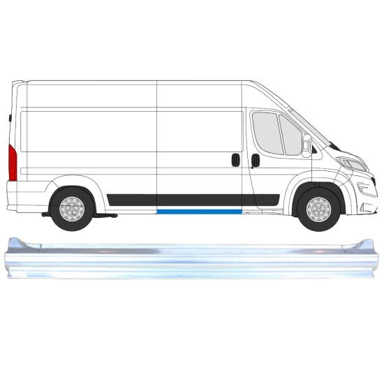 Kompletní práh posuvných dveří na Opel Movano 2021-2026 / Pravá 16458