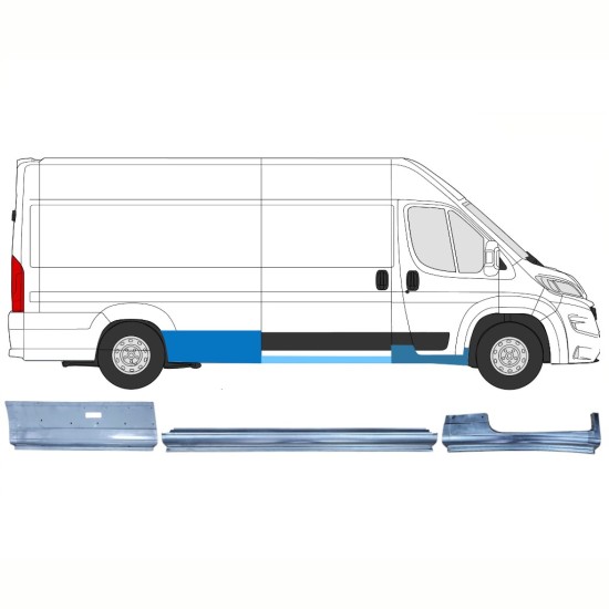 Opravný plech sada na Opel Movano 2021-2026 / Pravá 16522