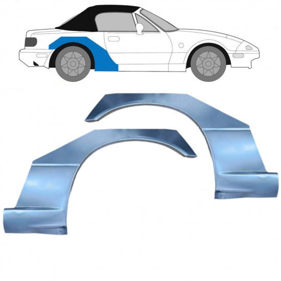 Lem zadního blatníku na Mazda MX-5 1989-1998 / Levá+Pravá / Sada 9609