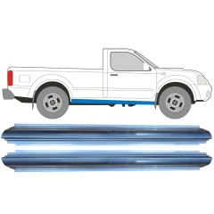 Opravný plech prahu na Nissan Navara D22 1998-2005 / Levá = Pravá (symetrická) / Sada 9927