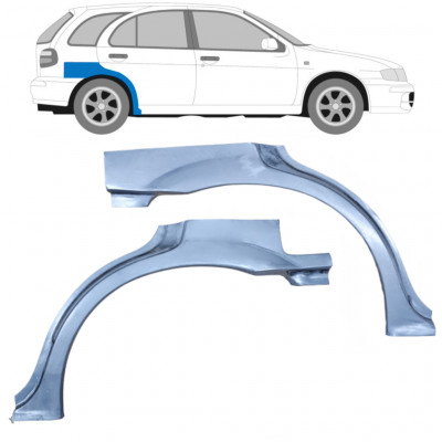 Lem zadního blatníku na Nissan Almera 1999-2007 / Levá+Pravá / Sada 9630