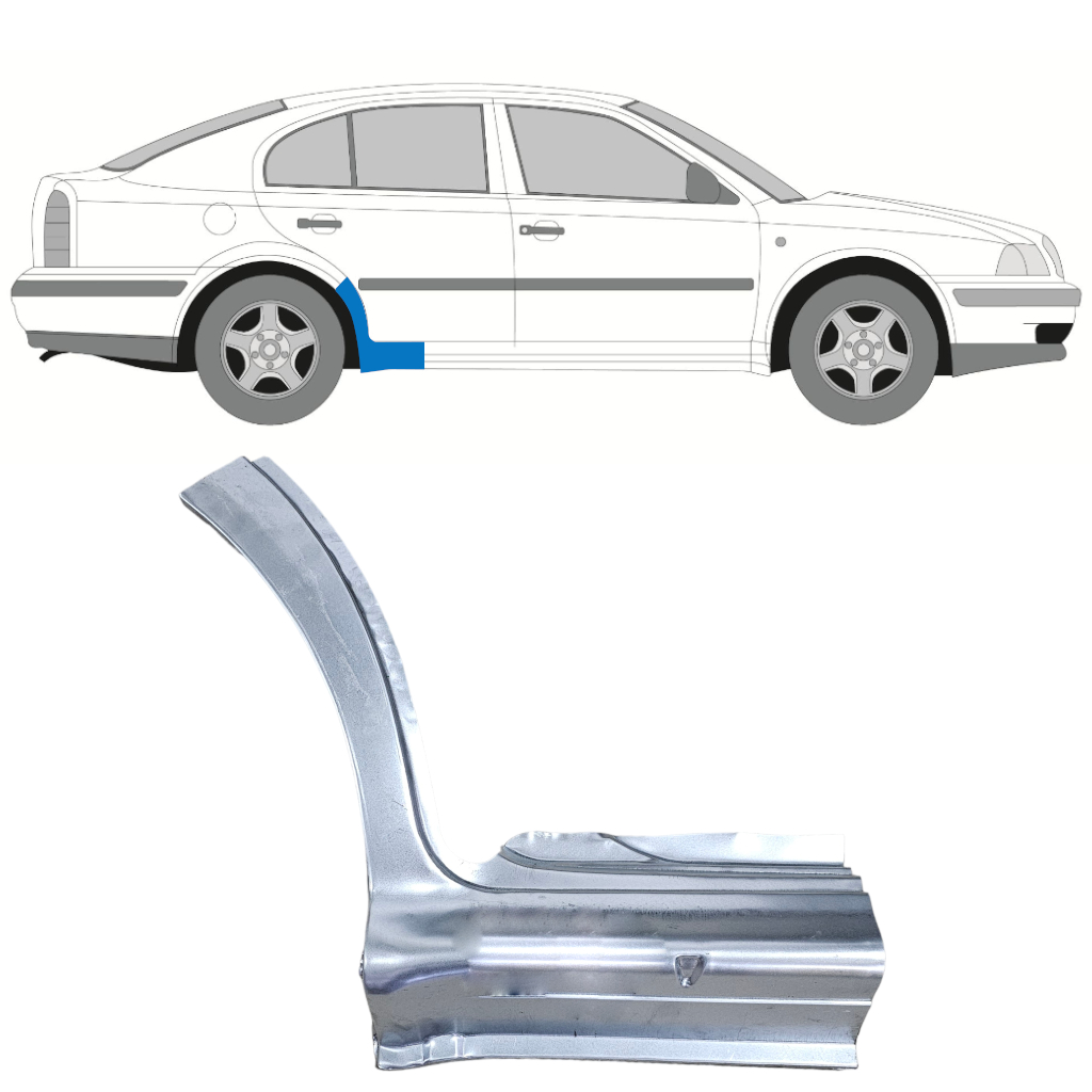 Opravný plech prahu na Skoda Octavia 1996-2010 / Pravá 12513