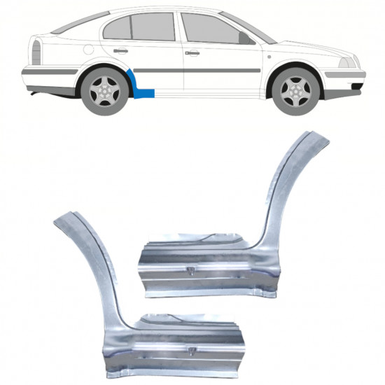 Opravný plech prahu na Skoda Octavia 1996-2010 / Sada 12515