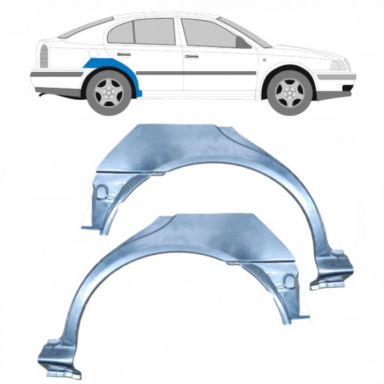 Lem zadního blatníku na Skoda Octavia 1996-2010 / Levá+Pravá / Sada 9461