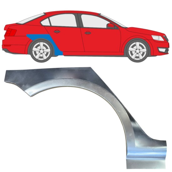 Lem zadního blatníku na Skoda Octavia III 2013-2020 / Pravá 15862