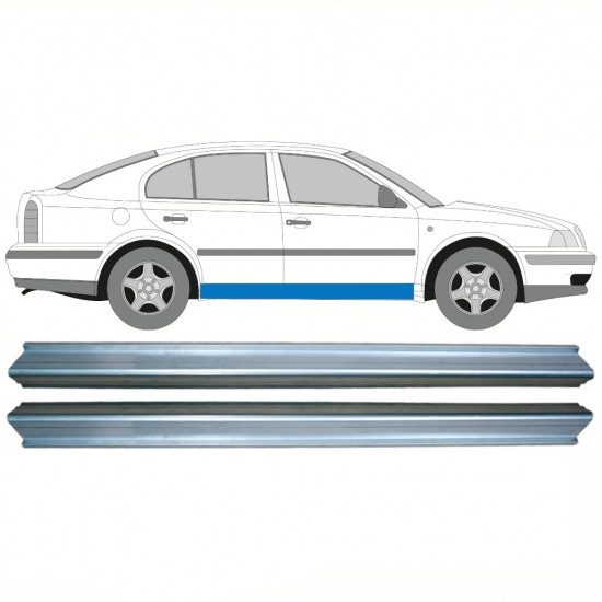 Opravný plech prahu na Skoda Octavia 1996-2010 / Levá = Pravá (symetrická) / Sada 10333