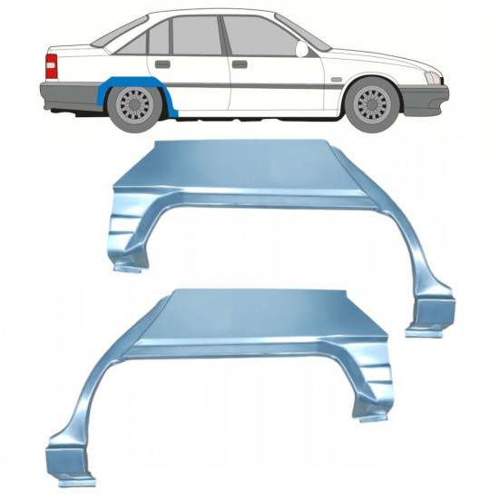 Lem zadního blatníku na Opel Omega A 1986-1993 / Levá+Pravá / Sada 9803