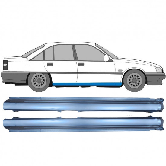 Opravný plech prahu na Opel Omega A 1986-1993 / Levá+Pravá / Sada 9782