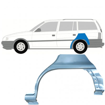 OPEL ASTRA 1991-2002 KOMBI OPRAVA ZADNÍHO BLATNÍKU / LEVÝ