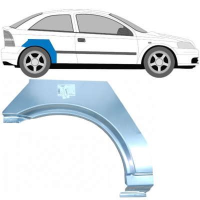 OPEL ASTRA 1998-2009 3 DVEŘE OPRAVA ZADNÍHO BLATNÍKU / PRÁVA