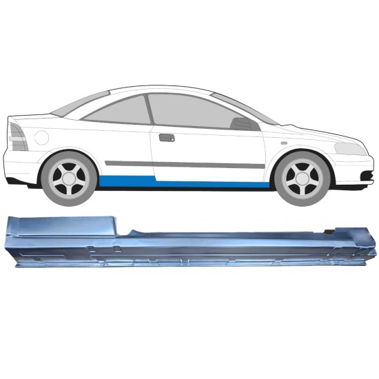 Kompletní práh na Opel Astra G 1998-2009 / Pravá / COUPE 15962