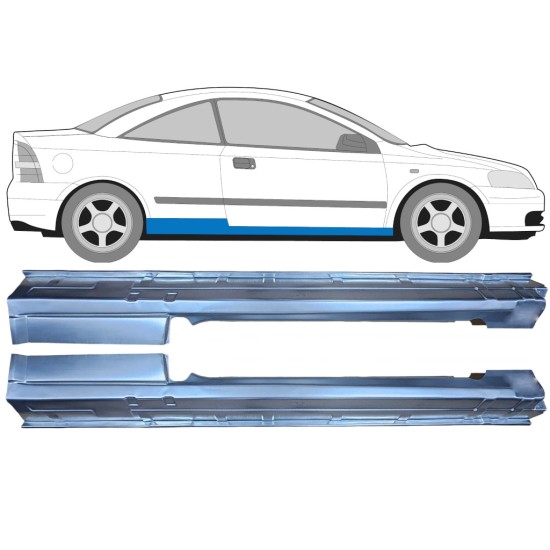Kompletní práh na Opel Astra G 1998-2009 / Levá+Pravá / COUPE 15964
