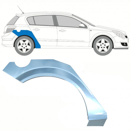 Lem zadního blatníku na Opel Astra 2003-2014 / Pravá 8862