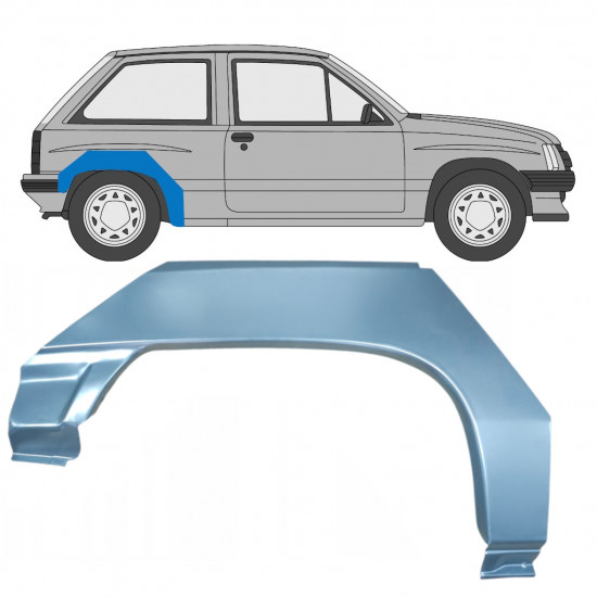 Lem zadního blatníku na Opel Corsa A 1982-1993 / Pravá 7701