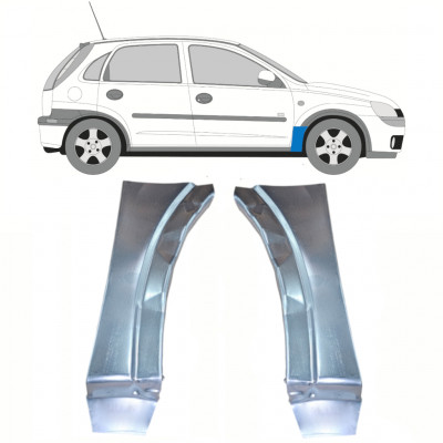 Opravný plech předního blatníku na Opel Corsa 2000-2010 / Levá+Pravá / Sada 10180