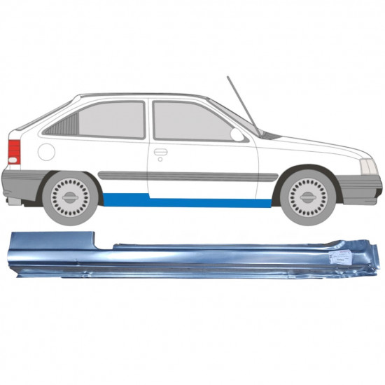 Opravný plech prahu na Opel Kadett 1984-1993 / Pravá 6938