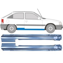 Kompletní práh na Opel Kadett E Astra 1984-1993 / Levá+Pravá / Sada 9449
