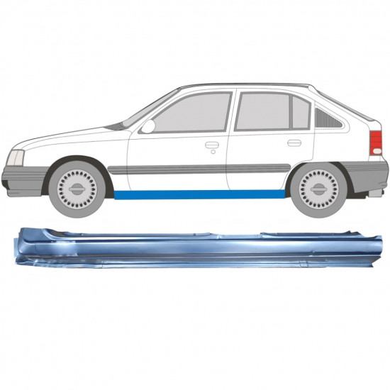 Opravný plech prahu na Opel Kadett 1984-1993 / Levá 7911