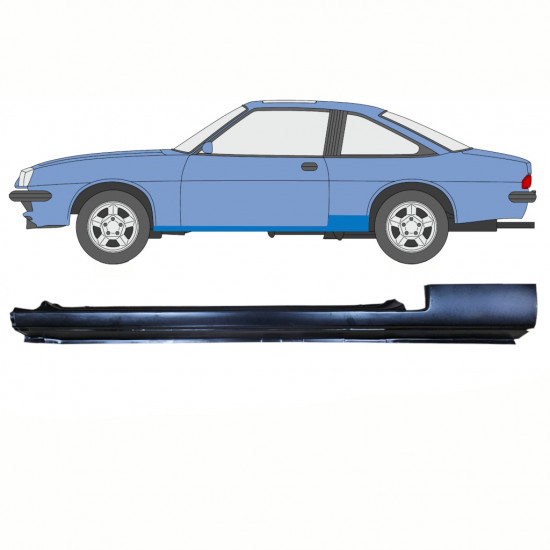 Opravný plech prahu na Opel Manta B 1975-1988 / Levá /  8793