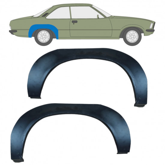 Lem zadního blatníku na Opel Rekord D 1972-1977 / Sada 11100