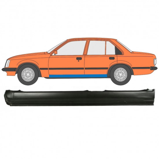 Kompletní práh na Opel Rekord E 1977-1986 / Levá 8075