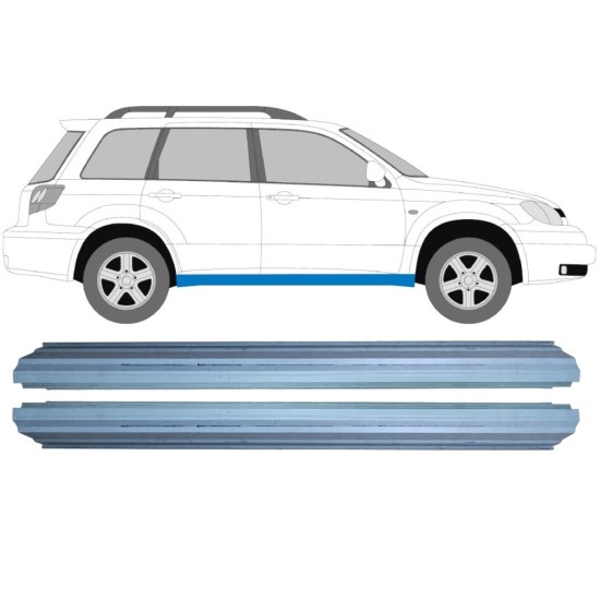 Opravný plech prahu na Mitsubishi Outlander 2003-2007 / Levá+Pravá / Sada 16144