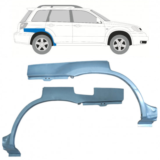 Lem zadního blatníku na Mitsubishi Outlander 2003-2007 / Sada 11539