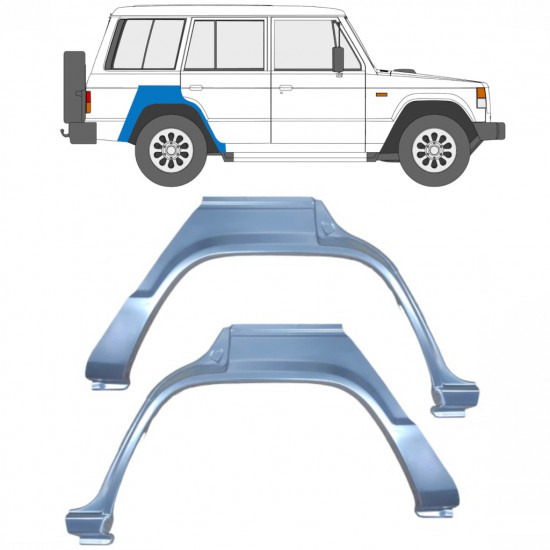 Lem zadního blatníku na Mitsubishi Pajero 1982-1992 / Levá+Pravá / Sada 9631