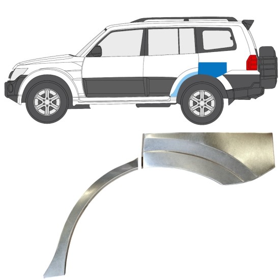 Lem zadního blatníku na Mitsubishi Pajero 2006-2021 / Levá 14841