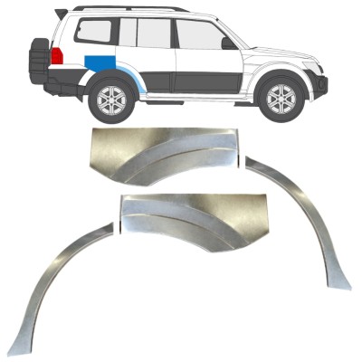 Lem zadního blatníku na Mitsubishi Pajero 2006-2021 / Levá+Pravá / Sada 14842