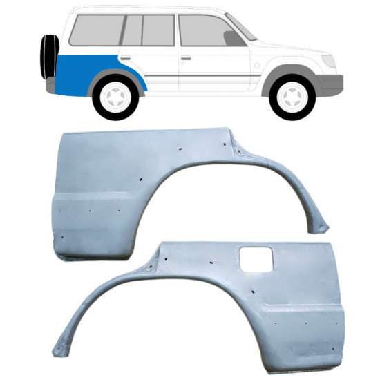 Lem zadního blatníku na Mitsubishi Pajero 1991-1999 / Levá+Pravá / Sada 10402