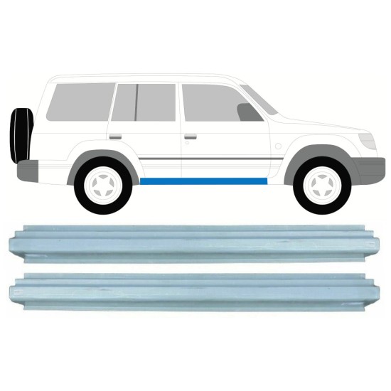 Opravný plech prahu na Mitsubishi Pajero 1991-2001 / Levá+Pravá / Sada 16000