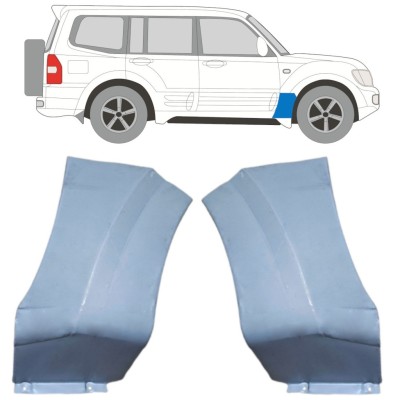 Opravný plech předního blatníku na Mitsubishi Pajero 1999-2006 / Levá+Pravá / Sada 16903